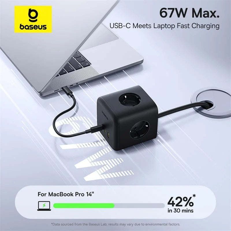 Baseus EnerFill FA11 Cube Power Strip 3AC+1U+1C 67W 1.5m EU