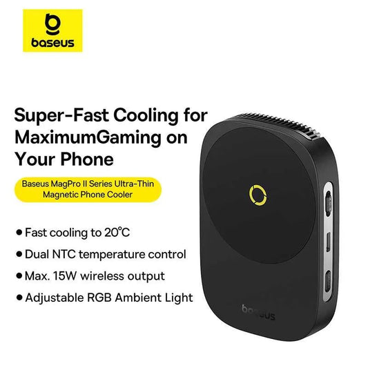 Baseus MagPro II Series Ultra-Thin Magnetic Phone Cooler (with Wireless Charger)