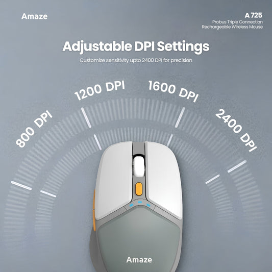 Probus Triple Connection Rechargeable Wireless Mouse | A725