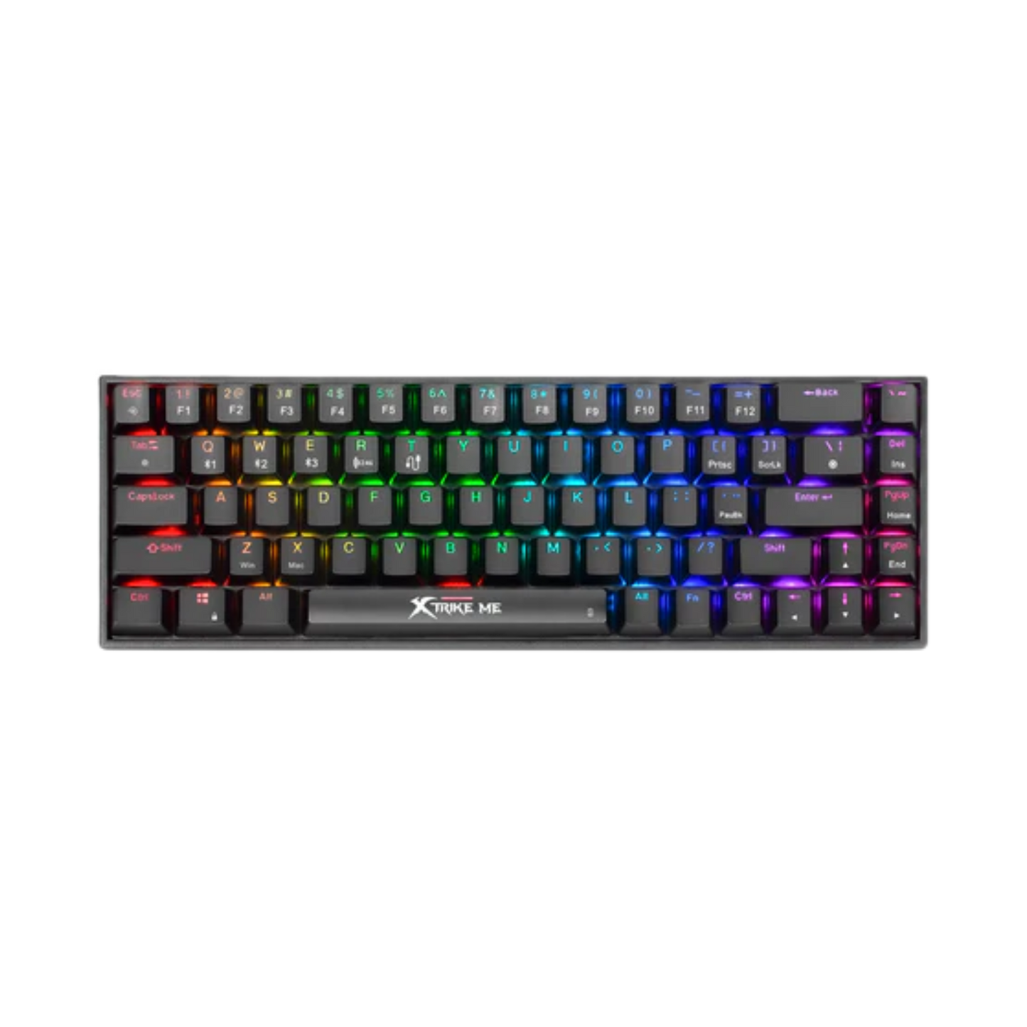 Xtrike Me Gk-994w Rgb 68 Key Bt 2.4ghz Wireless Gaming Keyboard Black