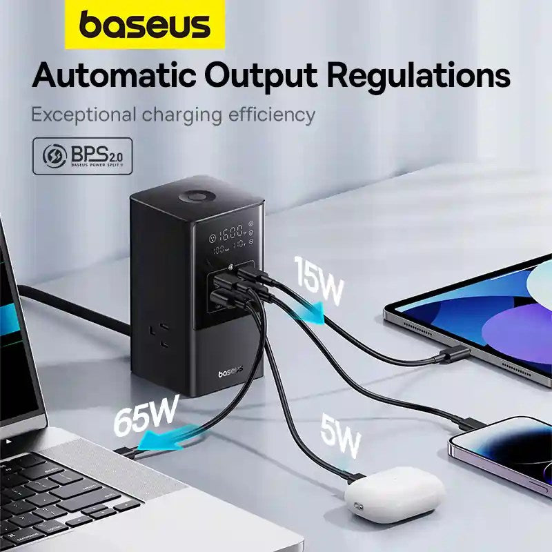 Baseus PowerCombo Power Strip 3AC+2U+2C 100W