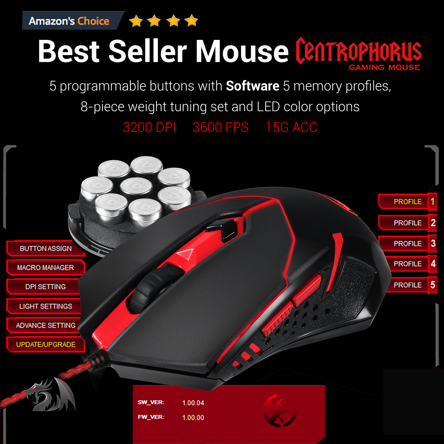 Redragon S101-3 RGB Gaming Keyboard and Mouse Combo