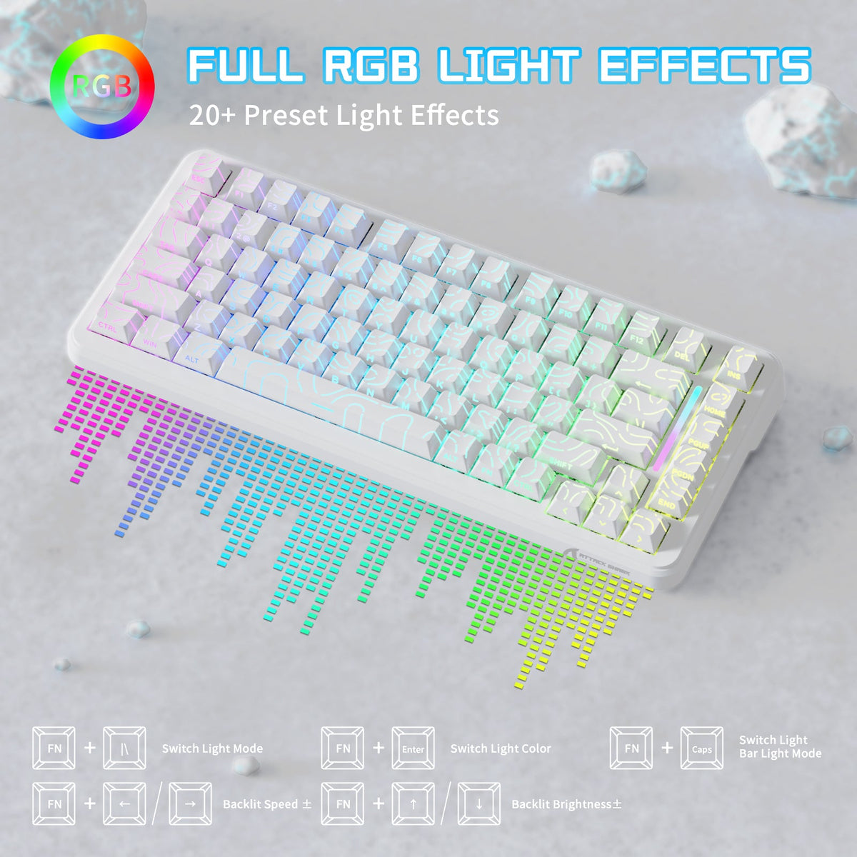 ATTACK SHARK X82PRO HE Wireless Rapid Trigger Gaming Keyboard Magnetic Switch