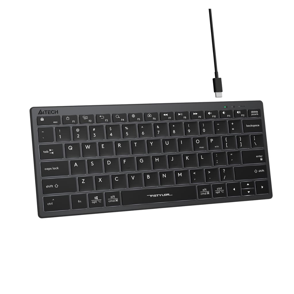 A4Tech FX61 Black Slim White Backlit