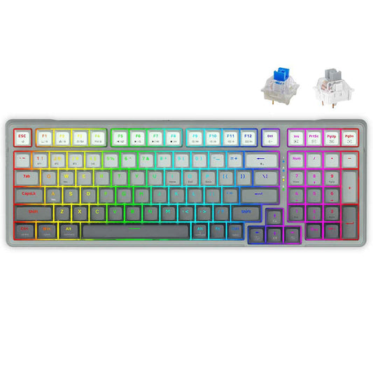 E-YOOSO Z-99 Tri-Mode RGB 99-Keys Mechanical Keyboard Gradient Grey