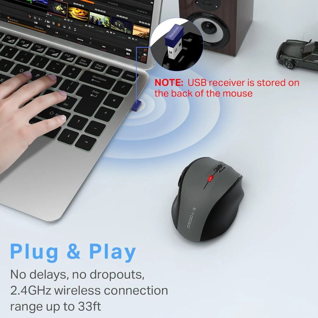 E-YOOSO E-1010 Wireless Mouse with Adjustable DPI Control