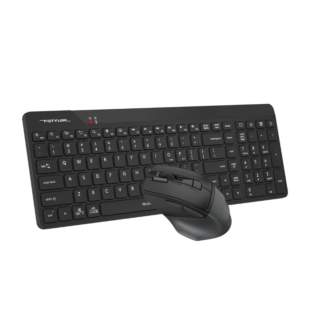 A4Tech FG2400 AIR 2 Black Full Size Quite Keyboard & Silent Mouse 2-in-1 Set