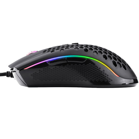 Redragon M808 STORM LUNAR Lightweight RGB Gaming Mouse, 12400 DPI (Black)