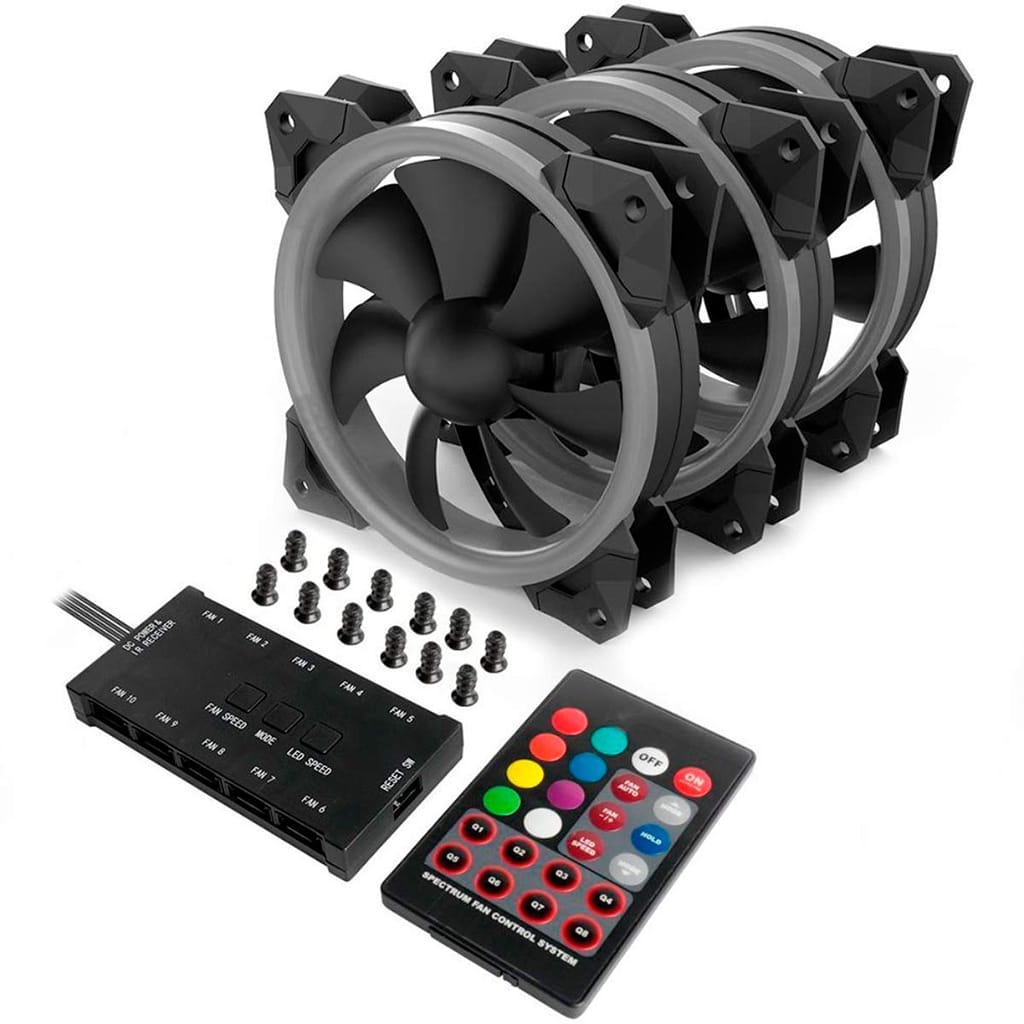 Redragon GC F008 Computer Case 3×120mm PC Cooling Fan