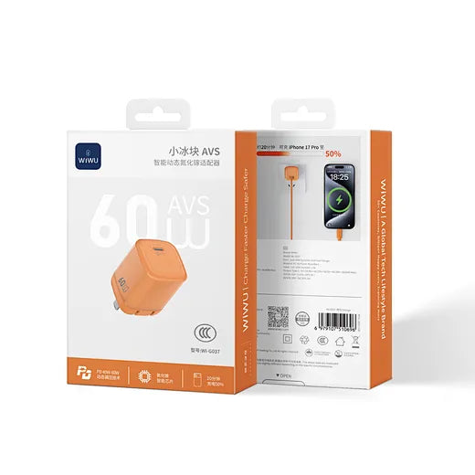 WiWU Jade 60W AVS GaN Fast Charger Wi-G037