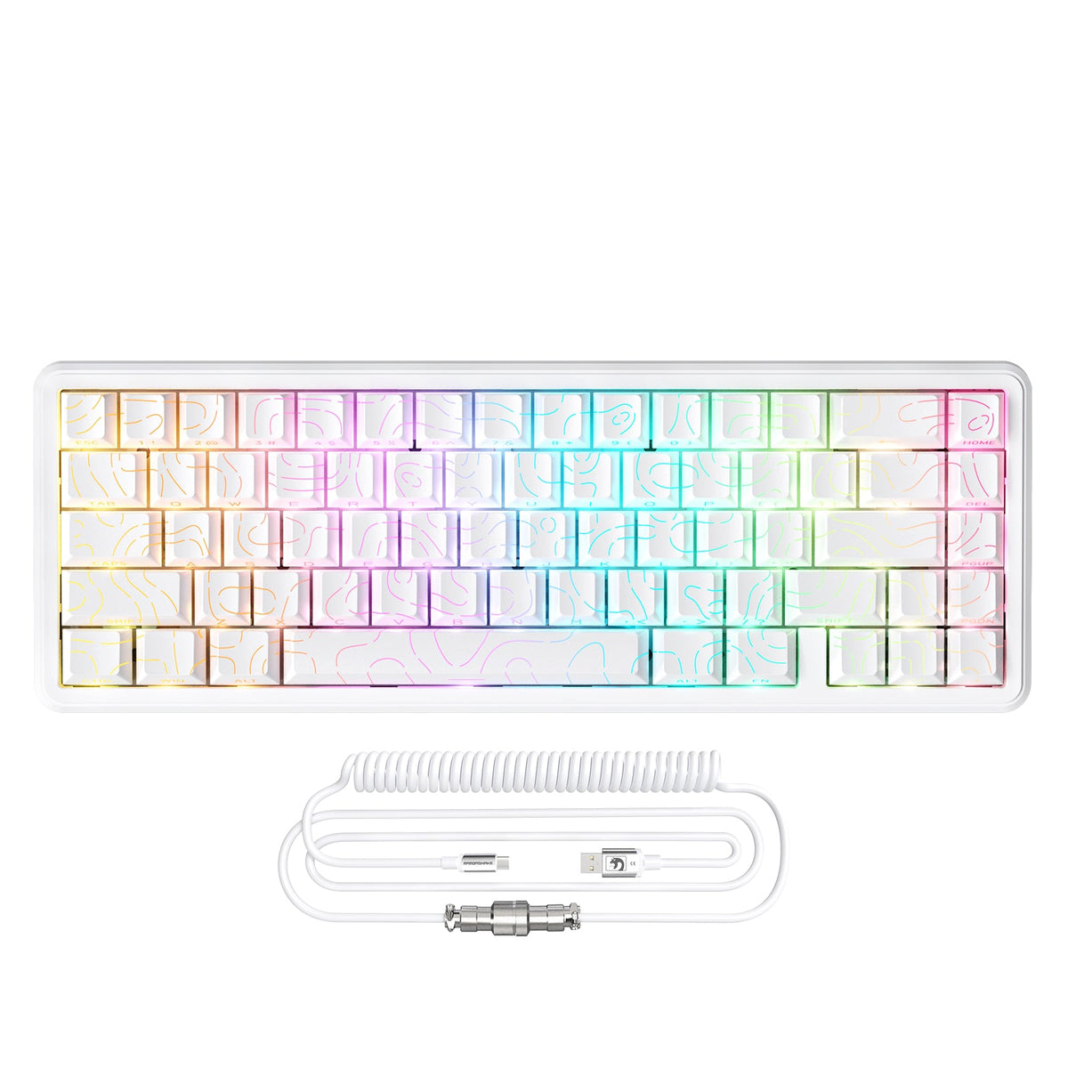 ATTACK SHARK X65 HE Magnetic Switch Rapid Trigger Keyboard With 8Khz Coiled Cable