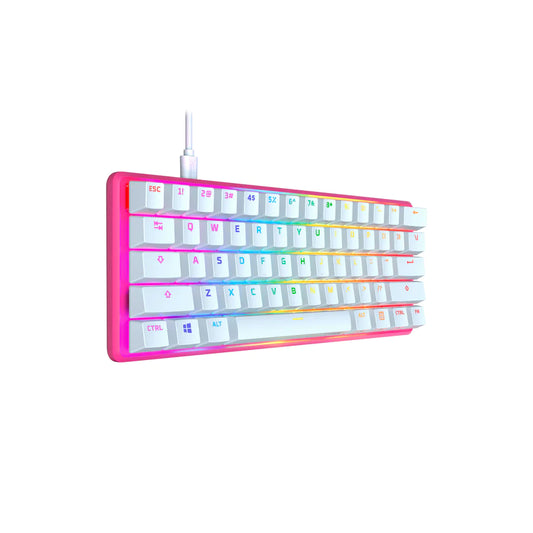 HyperX Alloy Origins 60 Mechanical Gaming Keyboard 60% Compact Size Red Switches White Edition OPEN BOX