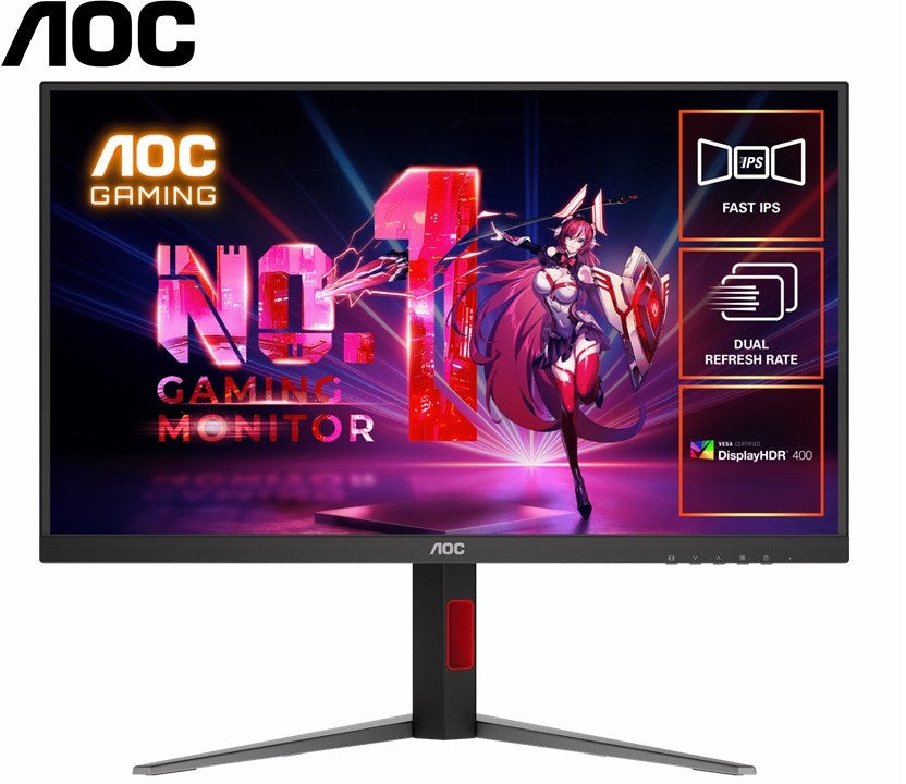 AOC U27G4 27" Dual Refresh Rate 4K UHD 160Hz or FHD 320Hz Gaming Monitor