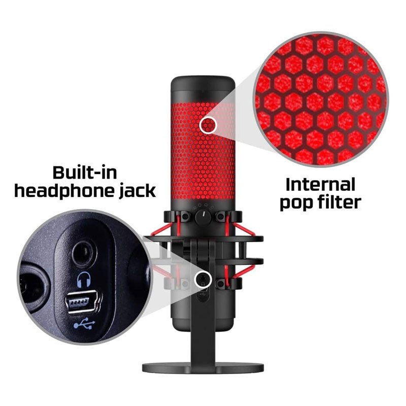 HyperX QuadCast Microphone USB Professional Streaming and Gaming Mic OPEN BOX
