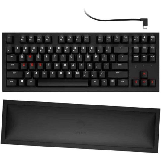 HP Omen Spacer TKL Wireless Gaming Keyboard White and Red Backlit Box Packed with Wrist Rest