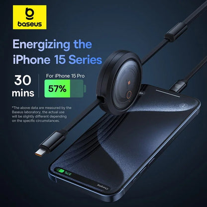 Baseus Free2Draw Retractable Crystal Fast Charging Data Cable Type-C to M+L+C 100W