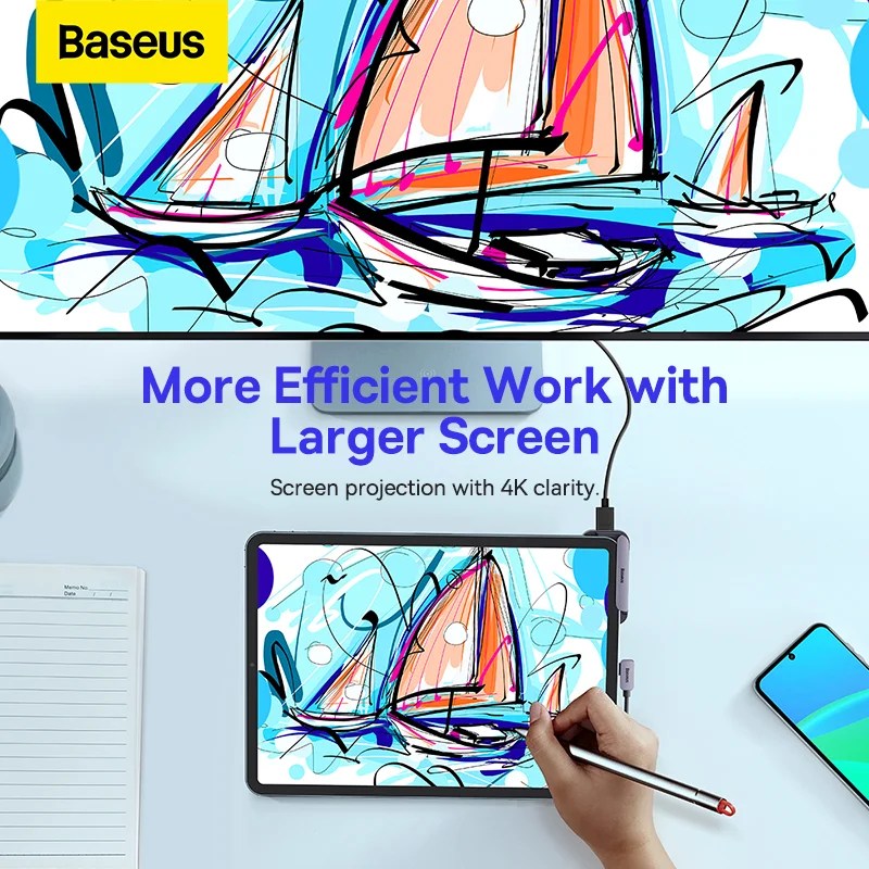 Baseus PadJoy 6-Port Type-C HUB Adapter