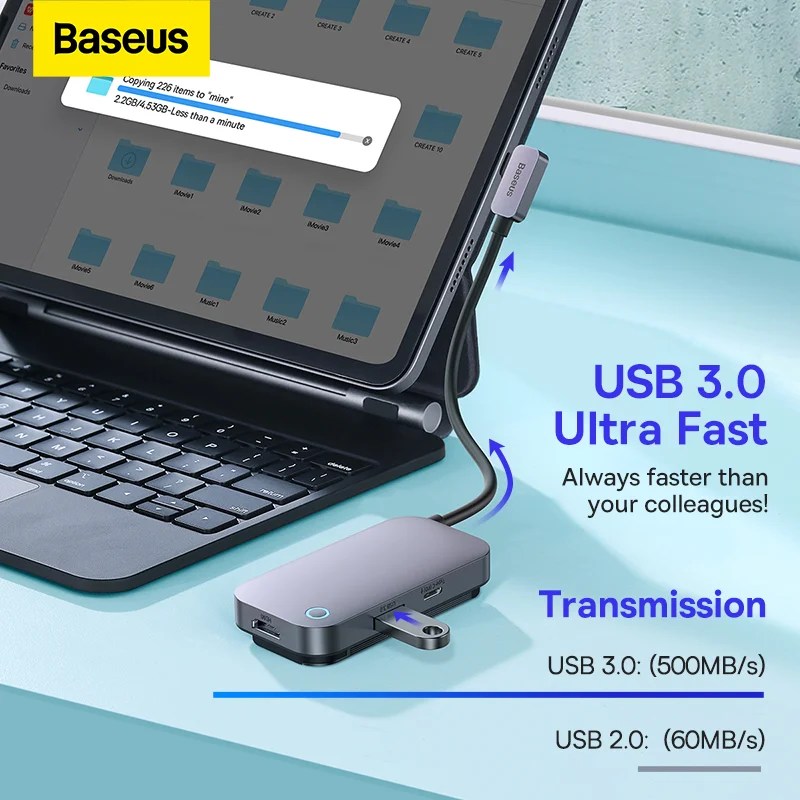 Baseus PadJoy 6-Port Type-C HUB Adapter
