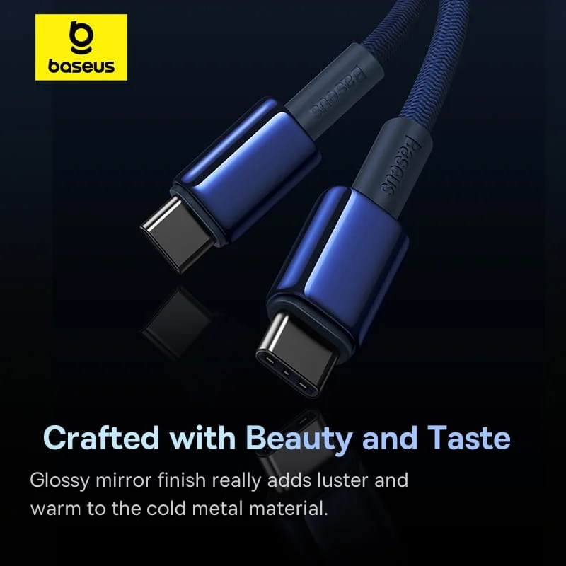 Baseus Tungsten Gold Fast Charging Data Cable Type-C to Type-C 100W