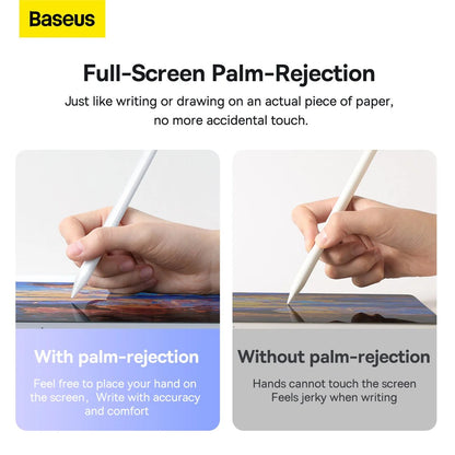 Baseus Smooth Writing 2 Series Dual Charging Stylus, White Active Version Wireless/Cabled Charging