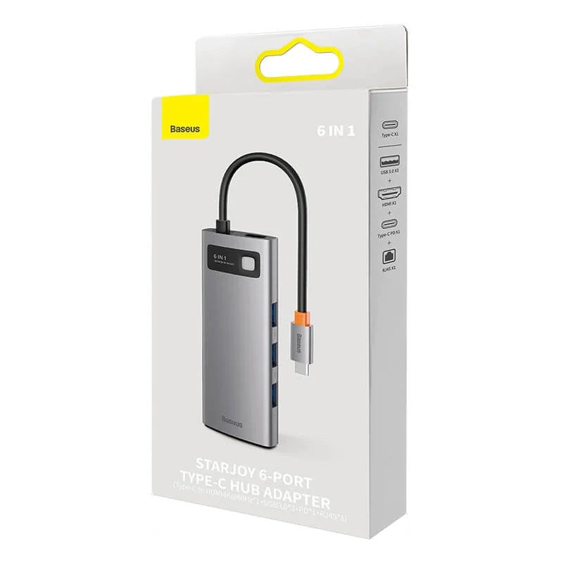Baseus Metal Gleam Series 6 & 8 Port Type-C HUB Adapter