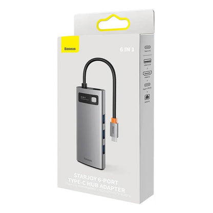 Baseus Metal Gleam Series 6 & 8 Port Type-C HUB Adapter