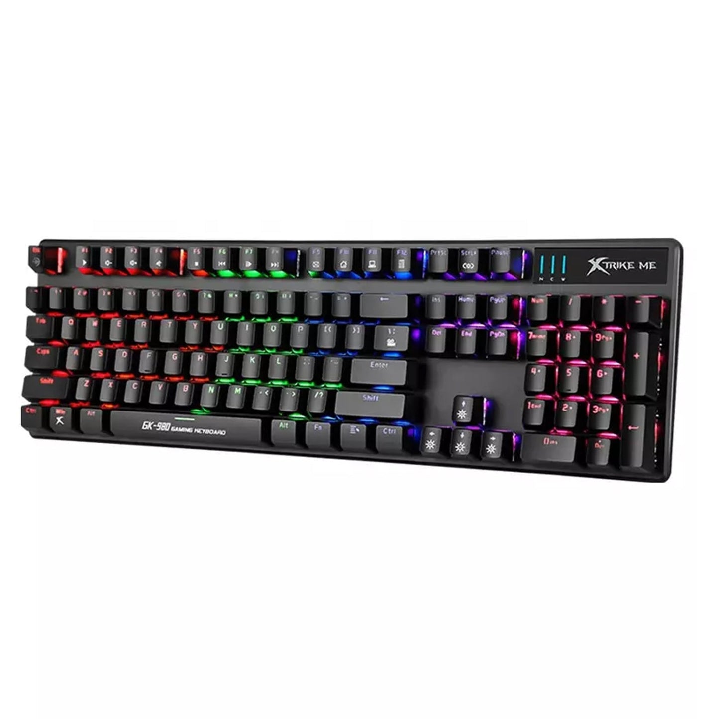 Xtrike Me Gk-980 En Wired Mechanical 104-key Rainbow Backlighting Keyboard
