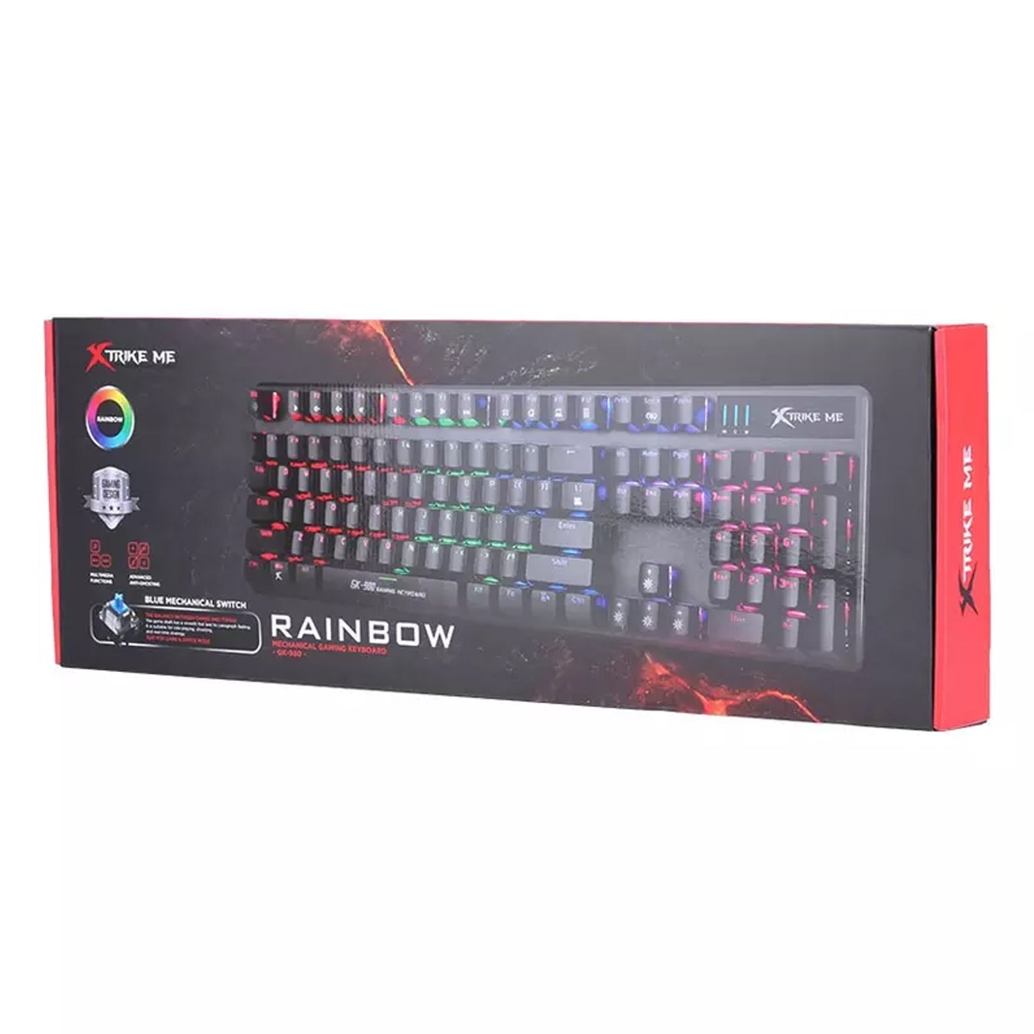 Xtrike Me Gk-980 En Wired Mechanical 104-key Rainbow Backlighting Keyboard