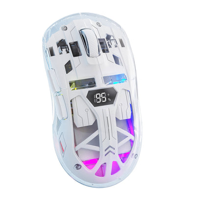 ATTACK SHARK A2 Transparent RGB Wireless Mouse with Battery Level Display