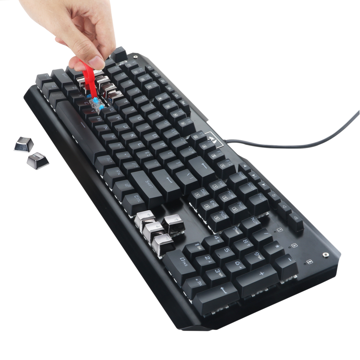 Redragon A103GR 12 Chrome Keycaps MX Style with Key Puller