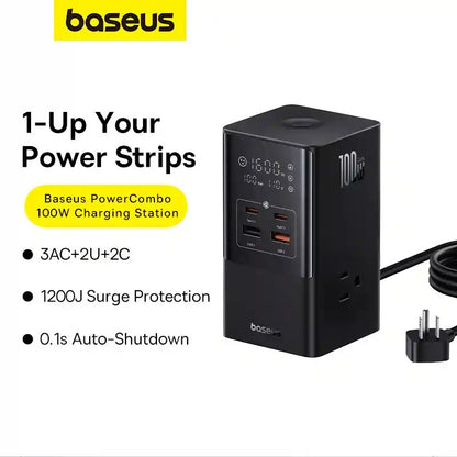 Baseus PowerCombo Power Strip 3AC+2U+2C 100W