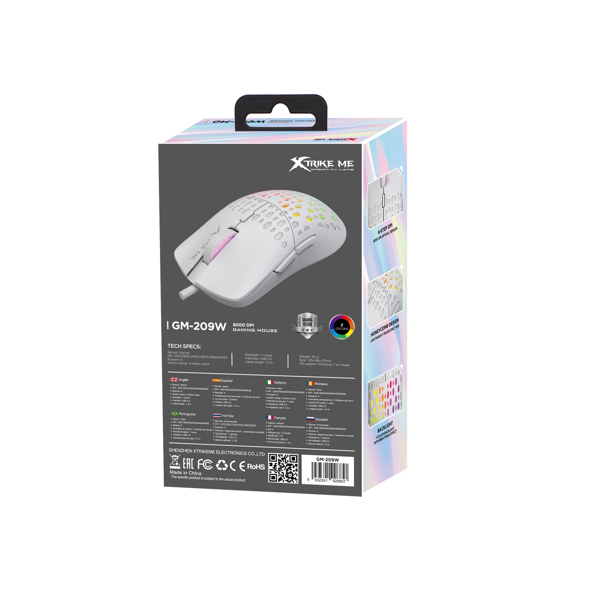  XTRIKE ME GM209W RGB GAMING MOUSE
