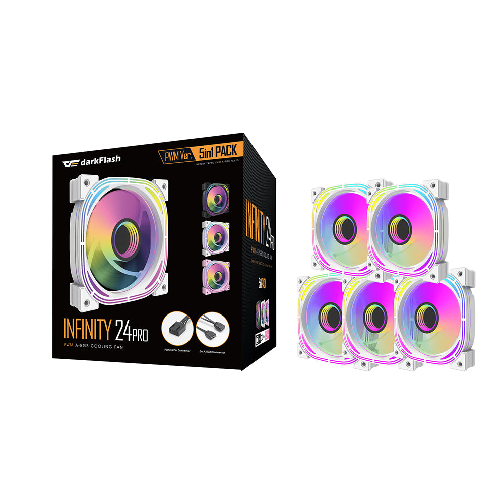 Darkflash INF 24 5 in 1 ARGB Cooling Fan Kit White