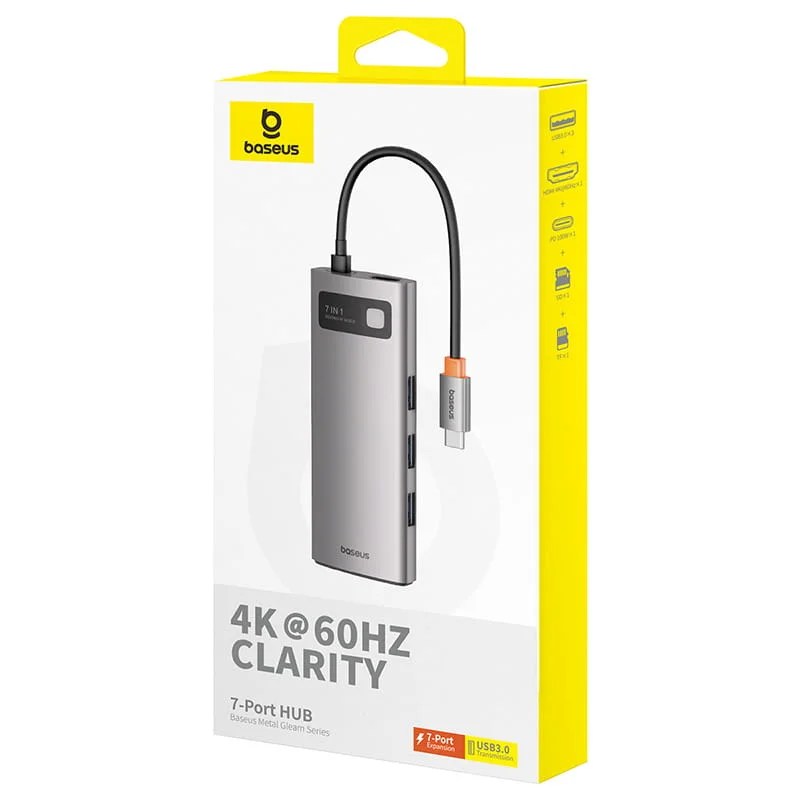 Baseus Metal Gleam Series 7-in-1 USB HUB NEW