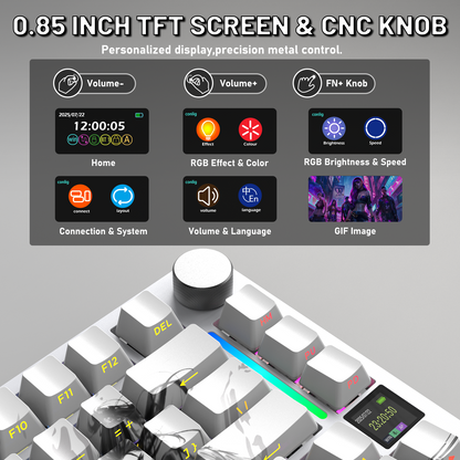 ATTACK SHARK X820ULTRA Mechanical Keyboard with C01ULTRA Coiled Cable