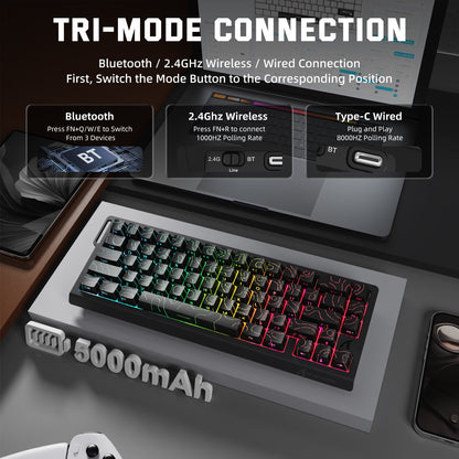 ATTACK SHARK X68PRO HE Wireless Rapid Trigger Keyboard Magnetic Switch