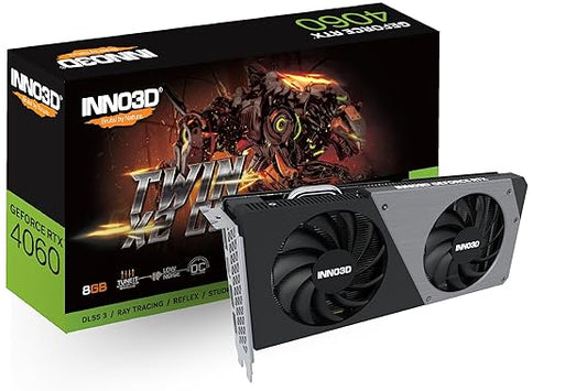 INNO3D Geforce RTX 4060 Twin X2 Oc 8Gb Gddr6-128-Bit Pci-E 4.0 X8 Gaming Graphic Card