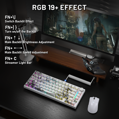 ATTACK SHARK X820ULTRA Mechanical Keyboard with C01ULTRA Coiled Cable