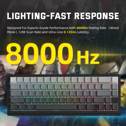 ATTACK SHARK X68PRO HE Wireless Rapid Trigger Keyboard Magnetic Switch