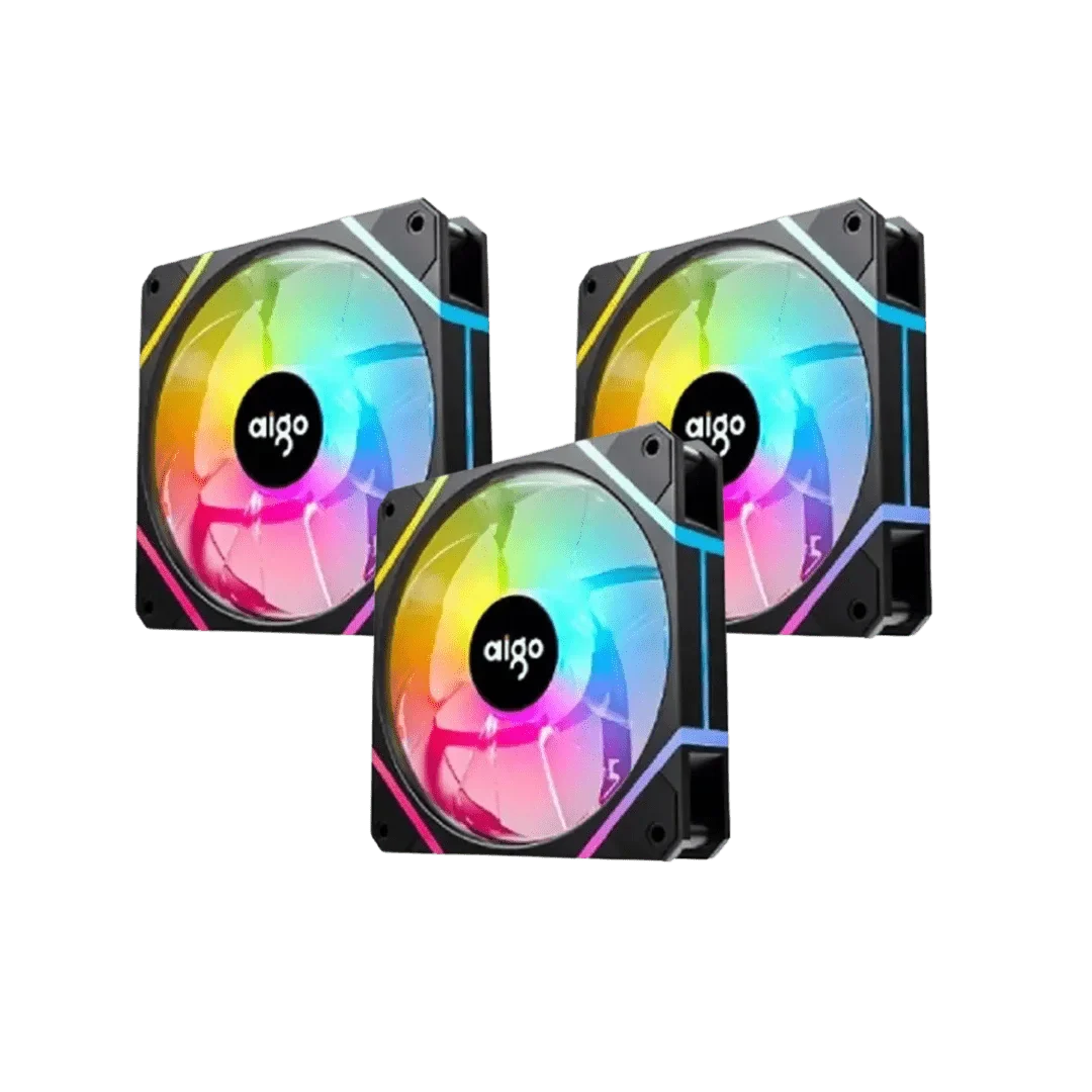 DM12PRO  3in1  BLACK RGB FANS  Set With  Controller &  Remote