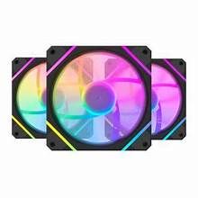 DM12PRO  3in1  BLACK RGB FANS  Set With  Controller &  Remote