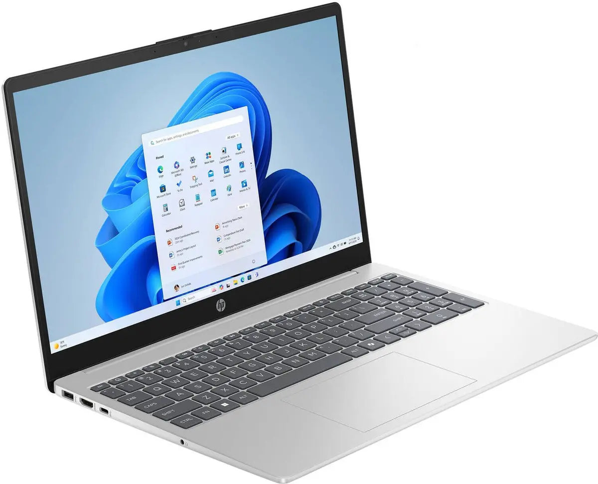 HP 15-FC0146DX Laptop AMD Ryzen 5 7520U, 8GB DDR5, 512GB SSD, Integrated AMD Radeon Graphics, 15.6" FHD IPS Touch Screen, Windows 11 Home, Natural Silver