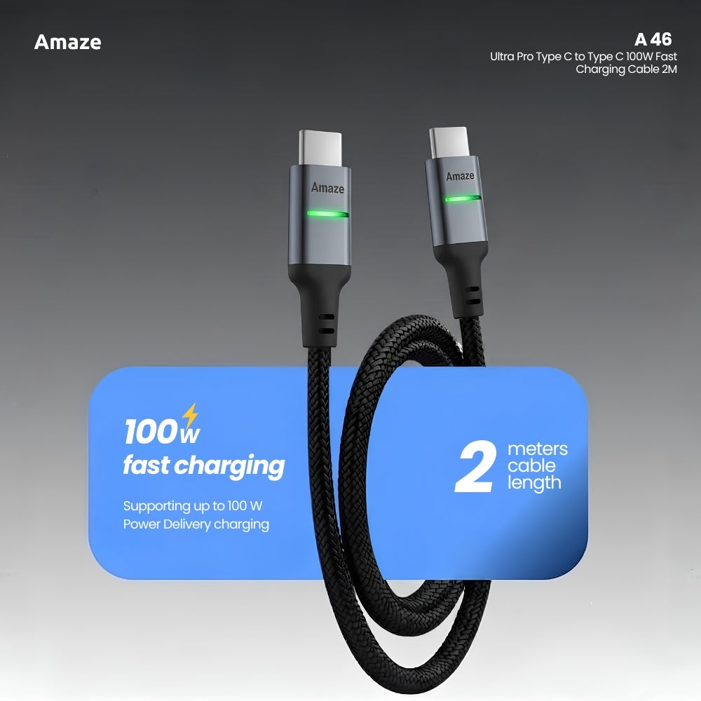 Ultra Pro Type C to Type C 100W Fast Charging Cable 2M – A46