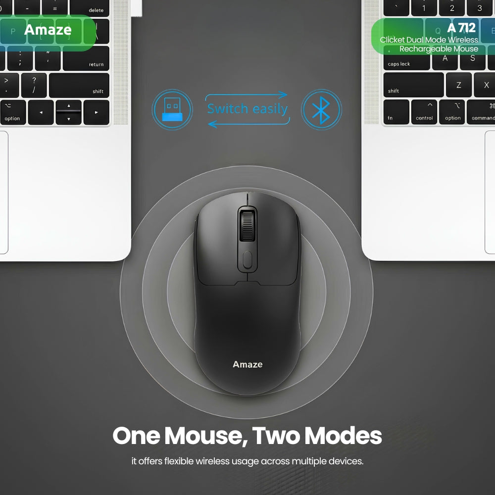 Clicket Dual Mode Wireless Rechargeable Mouse | A712