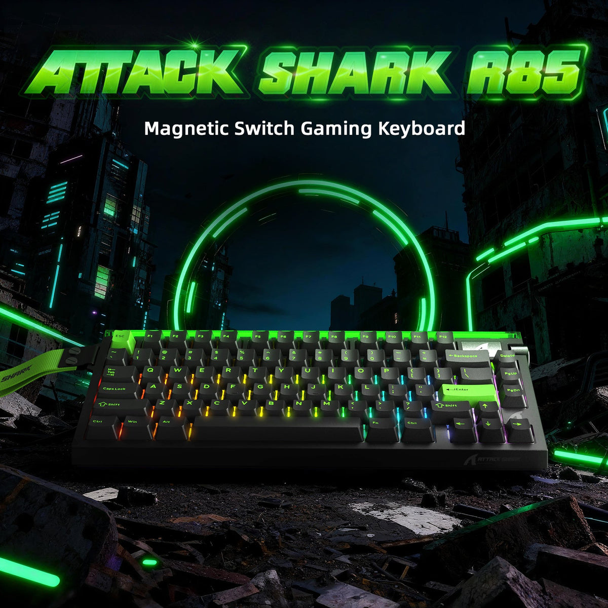 ATTACK SHARK R85 HE Rapid Trigger Keyboard with C01ULTRA LED Cable