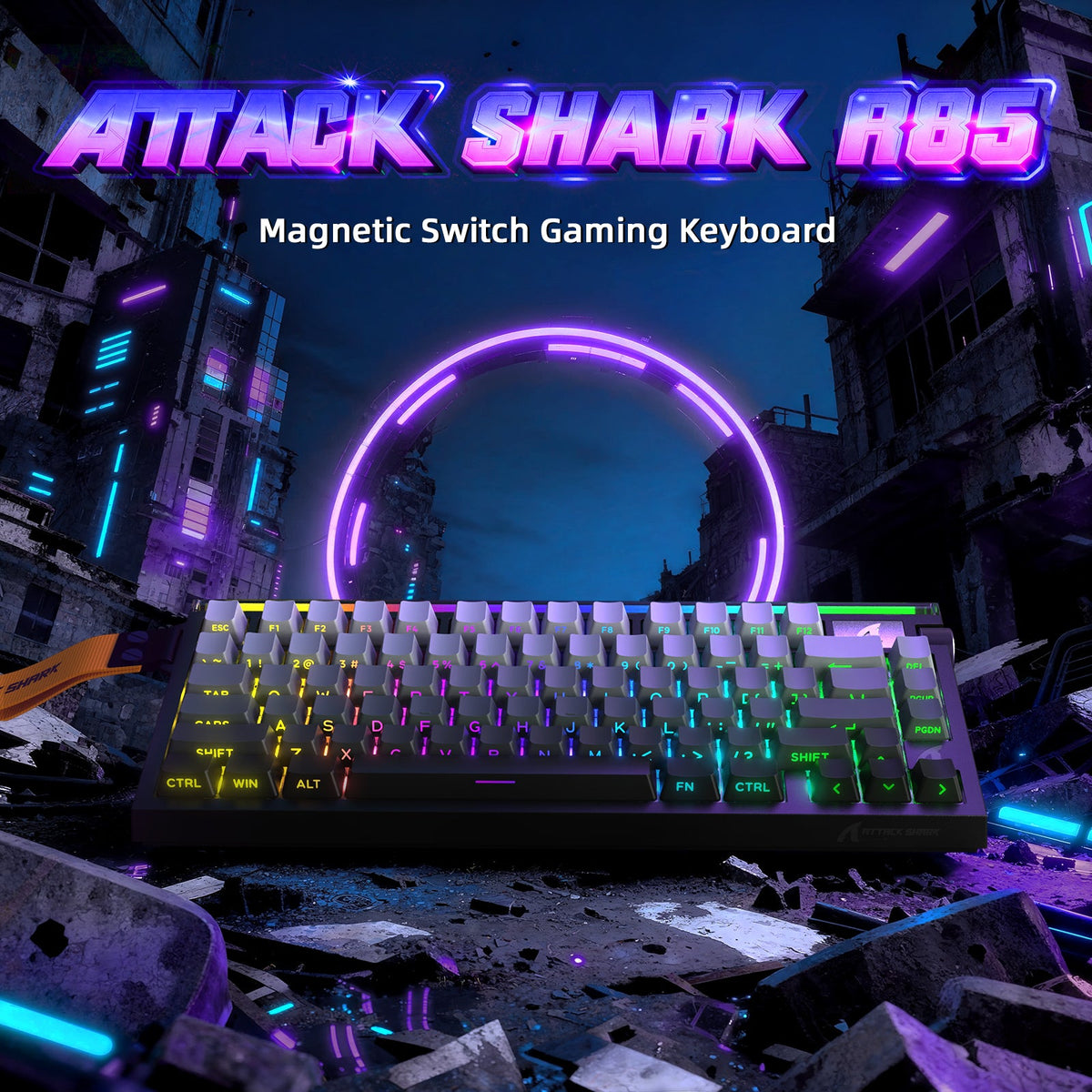 ATTACK SHARK R85 HE Rapid Trigger Keyboard with C01ULTRA LED Cable