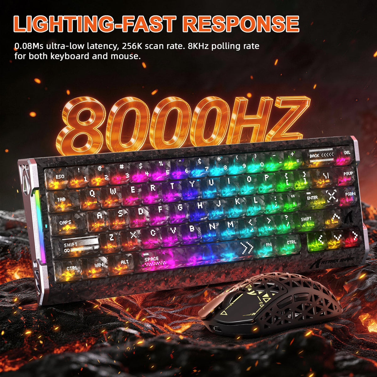 ATTACK SHARK R68 HE & R5 ULTRA Carbon Fiber Gaming Bundle