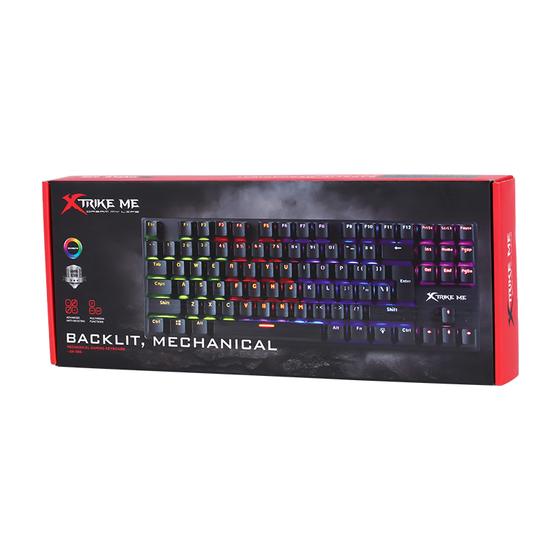 Xtrike Me Gk-994w Rgb 68 Key Bt 2.4ghz Wireless Gaming Keyboard Black
