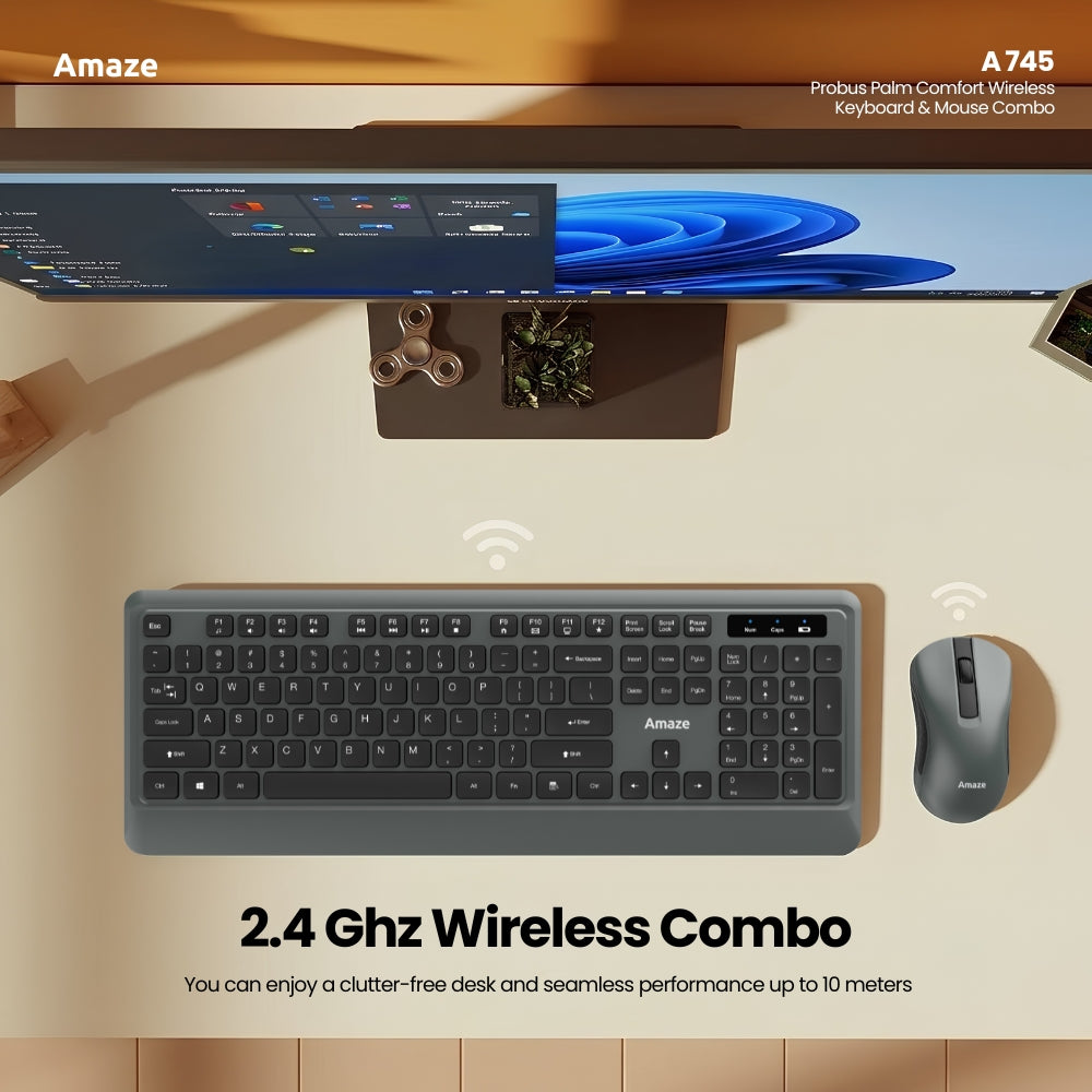 Probus Palm Comfort Wireless Keyboard & Mouse Combo | A745