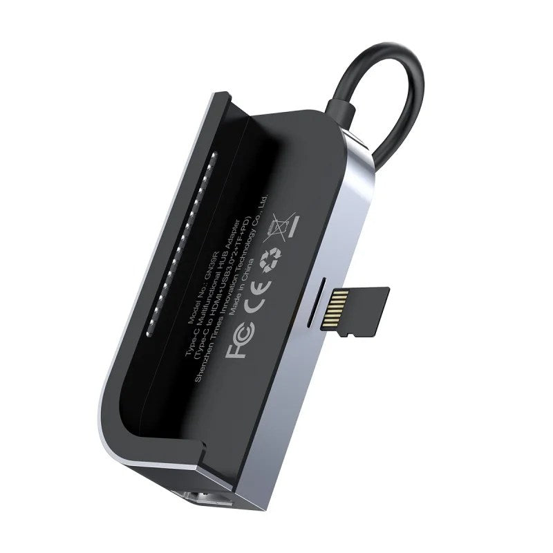 Baseus Bend Angle No.7 Multifunctional Type-C HUB Converter（Upgrade) Space Gray